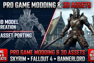 create custom 3d models and fix mod conflicts for skyrim fallout 4