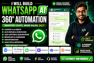 build whatsapp 360dialog meta fastbots ai kapso ai wizbot infobip ai automation