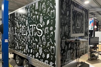 design commercial branding vehicle wrap, car wrap, food truck and trailer wrap