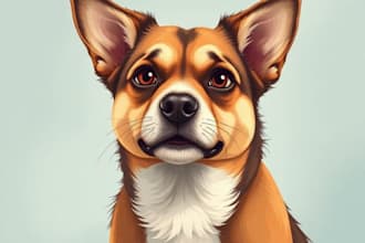 paint marvelous custom pet portrait, dog portrait, cat portrait