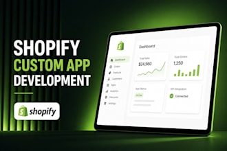 develop shopify public app, shopify custom app, and shopify app developer