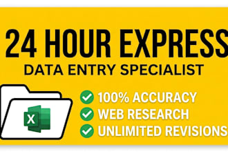 be your urgent virtual assistant for any data or web research task