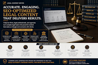 write SEO optimized legal articles for law firms, blogs and websites