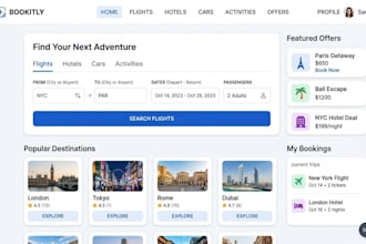 design UI UX for booking platforms