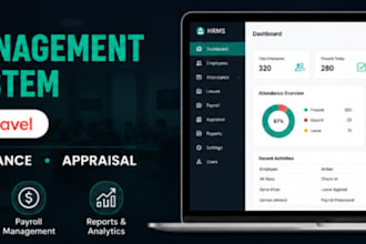 develop HR management system in laravel with payroll and attendance