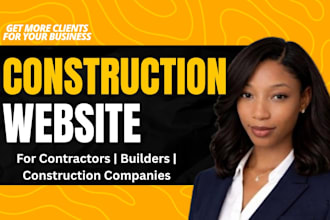 design a professional construction website for builders and contractors