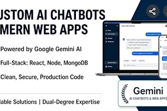 build a custom mern web app with gemini ai integration