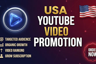 do organic USA youtube promotion, USA video promotion to USA active audience