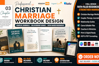 design a christian marriage workbook, couples journal, and relationship guide