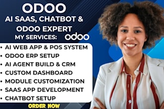 develop ai saas web app, chatbot, automation software, pos, odoo erp crm