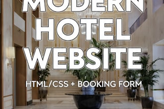 design a modern hotel website with booking system in HTML CSS