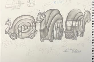 draw professional industrial and automotive sketches