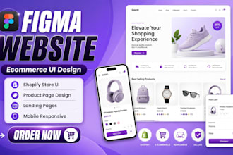 design ecommerce figma landing page, ui ux in figma for shopify, online stores