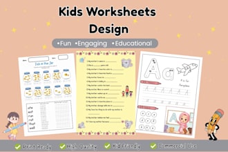 design professional worksheets for any grade