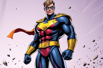 superhero character for comics