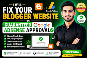 fix your blogger website for guaranteed google adsense approval