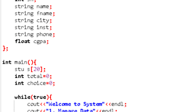 develop a c plus plus console application or oop project
