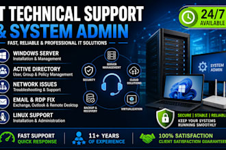 provide expert IT technical support system administration