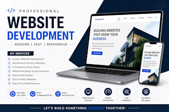 build custom website, ecommerce, wordpress, shopify, ai chat bot