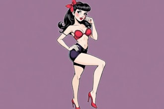 design pin up art for any purpose