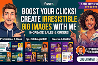 design a clickable fiverr gig image to boost your sale