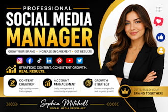 be your facebook content creator, instagram manager and social media marketing