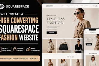 create a high converting squarespace fashion  website