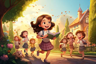 draw childrens book illustration with my style