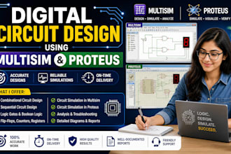 design, simulate and analyze digital logic circuits using multisim and proteus