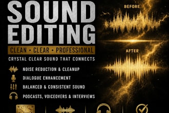 clean, edit and enhance your podcast or voice audio professionally