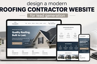 design a modern roofing contractor website for lead generation