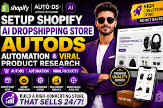 setup shopify ai dropshipping store autods automation viral product research