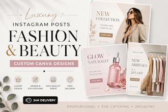 design luxury instagram posts for fashion and beauty brands