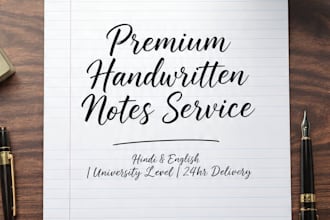handwritten notes and assignments in hindi and english