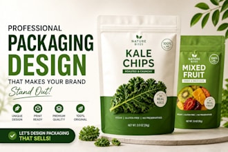 design a professional  product packaging and branding