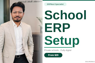 set up erpnext school management system for private schools