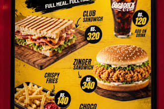 design eye catching fast food promotional posters