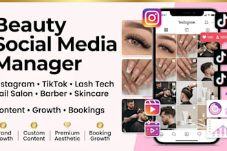 manage social media for lash techs nail salons barbers skincare brands