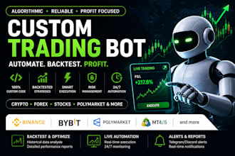 build an algorithmic trading bot for crypto polymarket and forex