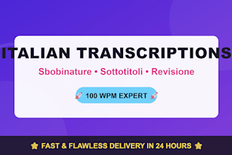 flawlessly transcribe your italian audio and video