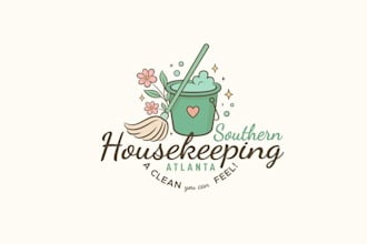 make fresh simple logo for my residential cleaning company