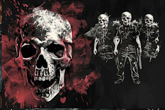 create dark band artwork for t shirt