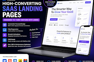 design a high converting saas landing page in webflow