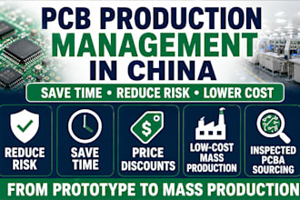 do pcb production in china, project management, review, bringup, firmware