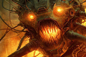 do sci fi horror and fantasy scene concept art illustrations