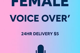 record clear tamil female voice over