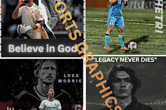 design football poster and sports social media post