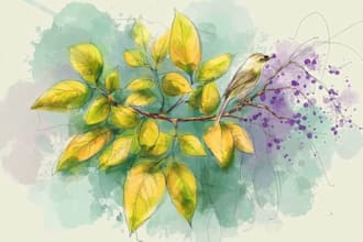 draw watercolor illustrations of animals, birds, and nature
