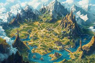design a professional fantasy map or board game board