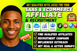 recruit high converting affiliates marketers for your saas or ecommerce